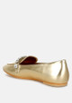 Celosia Metallic Diamante Strap Loafers