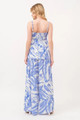 And The Why Smocked Tied Babydoll Abstract Print Top