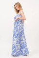 And The Why Smocked Tied Babydoll Abstract Print Top