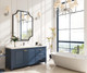 30"X40" Large Black Bathroom Mirror for Wall, Gold Scalloped Vanity Mirror Bevelled Framed Decorative Mirror for Master Bath Half Bath Entrance Hallway Fireplace Bedroom Living Room