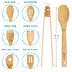Wooden Spoons for Cooking 7-Pack - Bamboo Kitchen Utensils Set for Nonstick Cookware