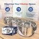 Nesting Stainless Steel Cookware Set, Induction Compatible,Suitable for All Stovetops