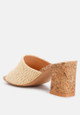 Addie Raffia Slip On Sandals