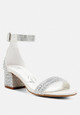 Twerky Rhinestones Embellished Block Sandals