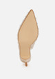 Dasavla Heart-Shaped Rhinestone Studded Slingbacks