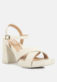 Baxter Criss Cross Block Heels Sandals