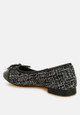 Acino Boucle Pearl Bow Ballerinas