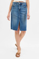 RISEN Full Size High Rise Front Slit Pencil Skirts Plus Size