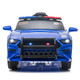 LED 12V Kids Ride on Remote Control Patrol Battery Operated Sports Car with Siren and 2.4 GHZ Microphone Blue
