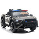LED 12V Kids Ride on Remote Control Patrol Battery Operated Sports Car with Siren and 2.4 GHZ Microphone Black