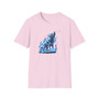 Blue Flame Wolf T-Shirt — Mystical Howling Wolf Graphic Tee