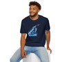 Blue Flame Wolf T-Shirt — Mystical Howling Wolf Graphic Tee