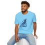 Blue Flame Wolf T-Shirt — Mystical Howling Wolf Graphic Tee