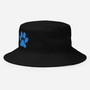 Blue Dog Paw Print Silhouette Bucket Hat