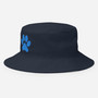 Blue Dog Paw Print Silhouette Bucket Hat