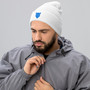 Geometric Blue Leopard Silhouette Beanie Hat