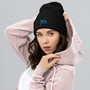 Electric Blue Dolphin Graphic Beanie