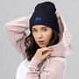 Electric Blue Dolphin Graphic Beanie