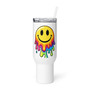 Melting Trip Rainbow Smiley Face Insulated Mug with a handle