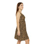 Leopard Print Skater Dress – Sleeveless AOP Women's Casual Party Dress