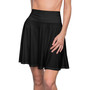 Classic Black Skater Skirt — Flared High-Waist Casual Mini for Women