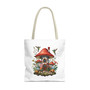 Mushroom Cottage Tote Bag — Whimsical Fairy Garden Canvas Tote