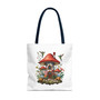 Mushroom Cottage Tote Bag — Whimsical Fairy Garden Canvas Tote
