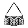 Monochrome Geometric Duffel Bag — Black & White Travel Gym Bag