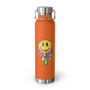 Insulated Water Bottle — Rainbow Drip Smiley Design