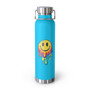Insulated Water Bottle — Rainbow Drip Smiley Design