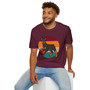 Doberman Dog T-Shirt — Retro Sunset Puppy with Heart Toy