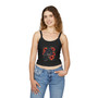 Panther & Hibiscus Crop Tank Top — Fierce Floral Women's Spaghetti Strap Tank