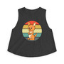 Kangaroo Retro Stripe Women's Crop Top - Cute Vintage Animal Tee