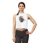 Tea Garden Crop Top — Cup Bonsai Pagoda Floral Tank
