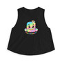 Women's Rainbow Marshmallow Crop Top - 'Sweet Personality' Cute Kawaii Graphic