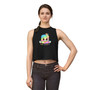 Women's Rainbow Marshmallow Crop Top - 'Sweet Personality' Cute Kawaii Graphic