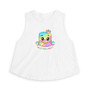 Women's Rainbow Marshmallow Crop Top - 'Sweet Personality' Cute Kawaii Graphic