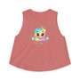 Women's Rainbow Marshmallow Crop Top - 'Sweet Personality' Cute Kawaii Graphic