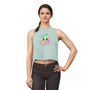 Women's Rainbow Marshmallow Crop Top - 'Sweet Personality' Cute Kawaii Graphic