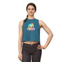 Women's Rainbow Marshmallow Crop Top - 'Sweet Personality' Cute Kawaii Graphic