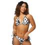 Recycled Print String Bikini – Vibrant Design for Summer