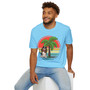 Springer Spaniel Palm Tree Retro Sunset T-Shirt