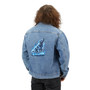 Denim Jacket — Blue Flame Wolf Back Patch