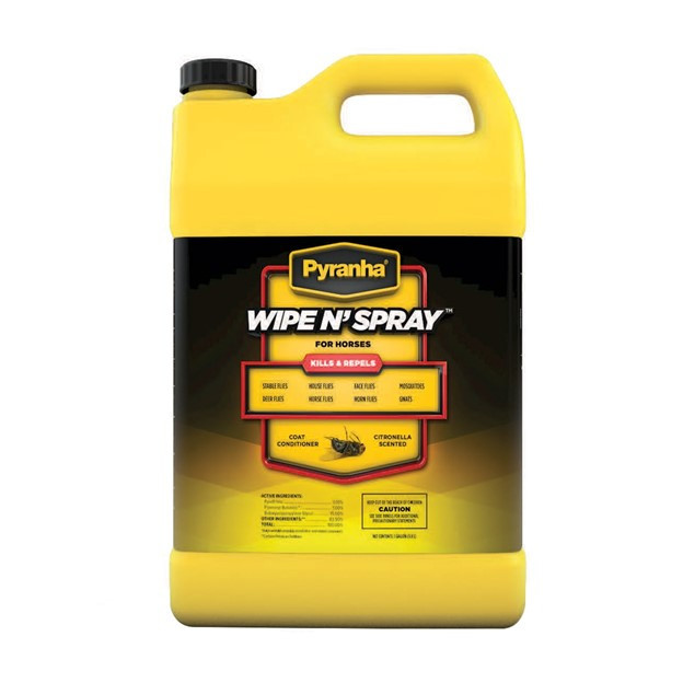 Pyranha Wipe N' Spray Gallon Fly Spray for Horses