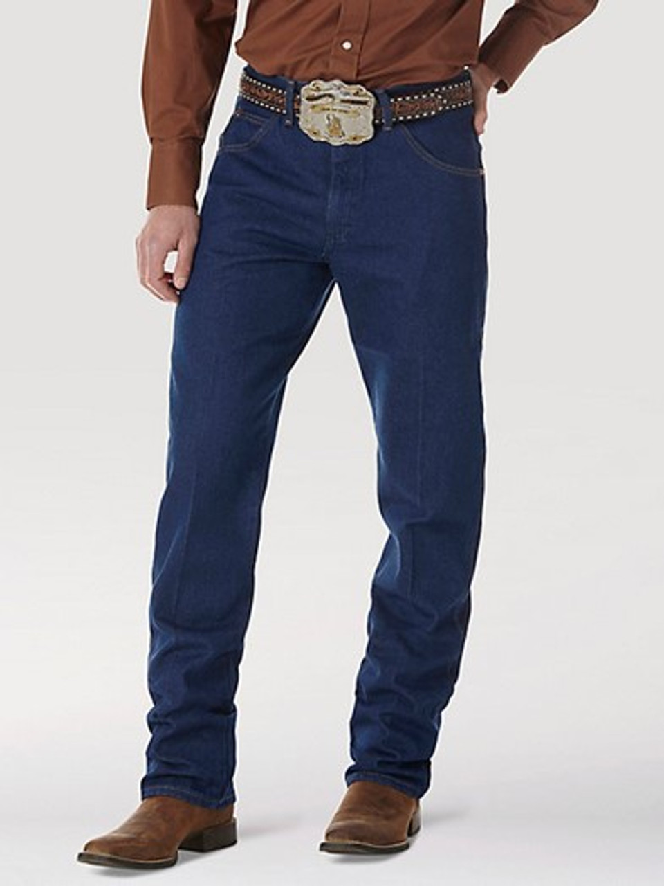 31MWZPW Wrangler® Men's Cowboy Cut® Relaxed Fit Prewashed Indigo Jean
