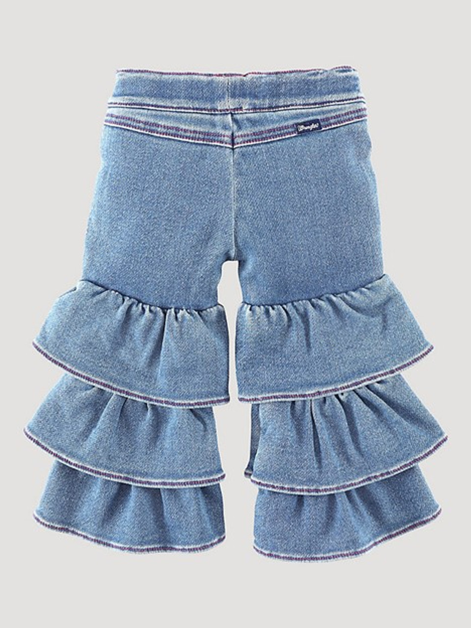 renvena Kids Girls Elastic Waistband Wide Leg Loose Denim Pants Straight  Jean Casual A Blue 12-13 - Walmart.com