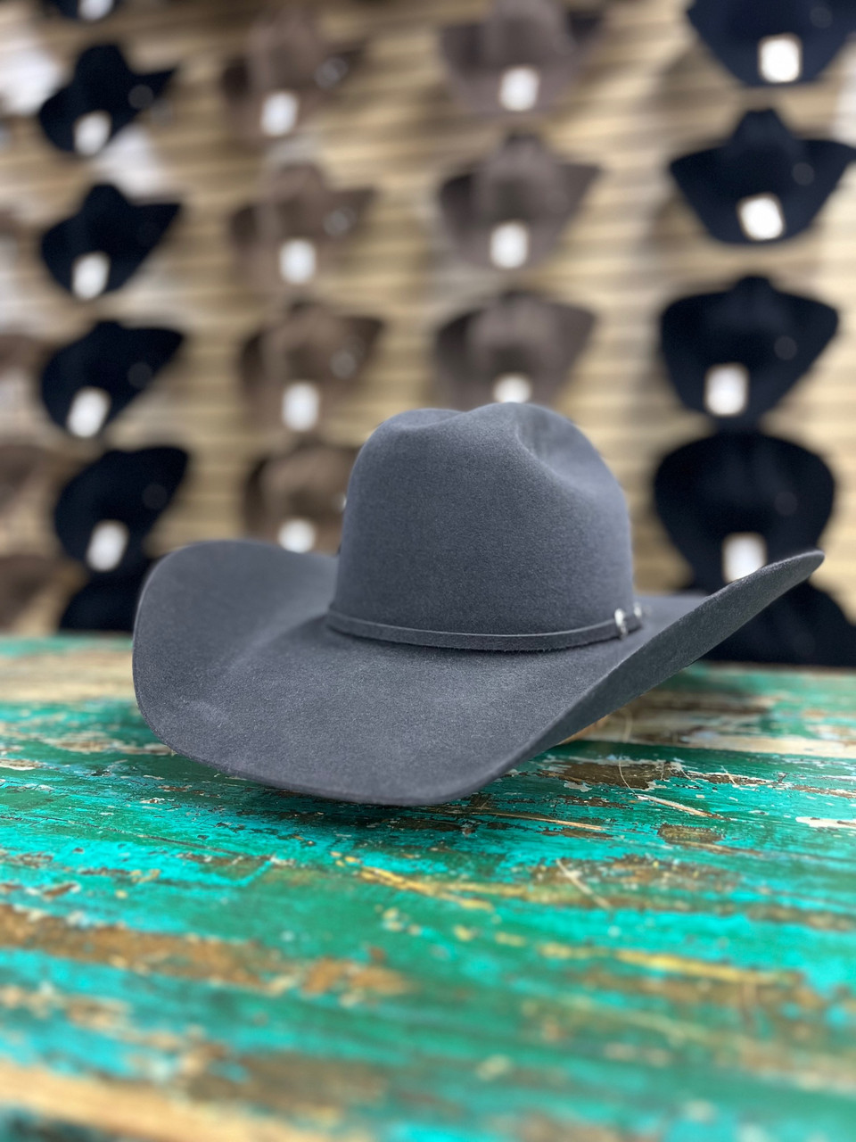 Rodeo King 7X Top Hand Charcoal Felt Brim Cowboy Hat