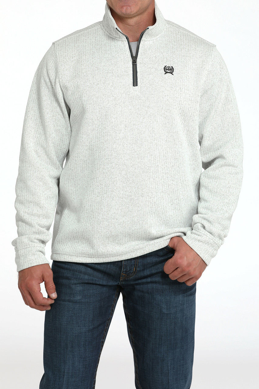ちー Cinch Men's Gray 1/4 Zip Pullover