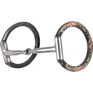 Classic Equine Floral Scroll Tool Box D-Ring Bit with Smooth Bar Classic Equine Floral Scroll Tool Box D-Ring Bit with Smooth Bar