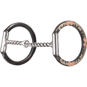 Classic Equine Floral Scroll Tool Box D-Ring Bit with Twisted Wire Classic Equine Floral Scroll Tool Box D-Ring Bit with Twisted Wire
